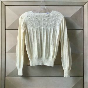 WOMEN’S KNIT SWEATER - CREAM - SIZE M